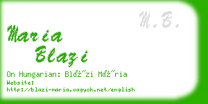 maria blazi business card